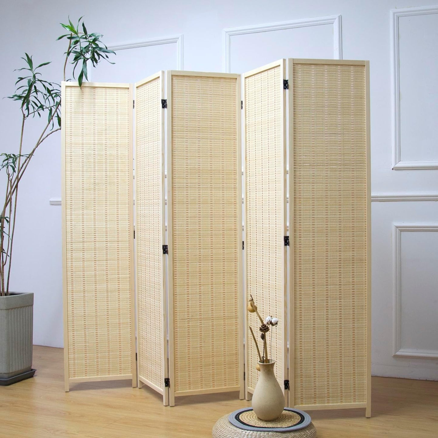 5 Panel Room Divider for Stylish Space Separation and Decor