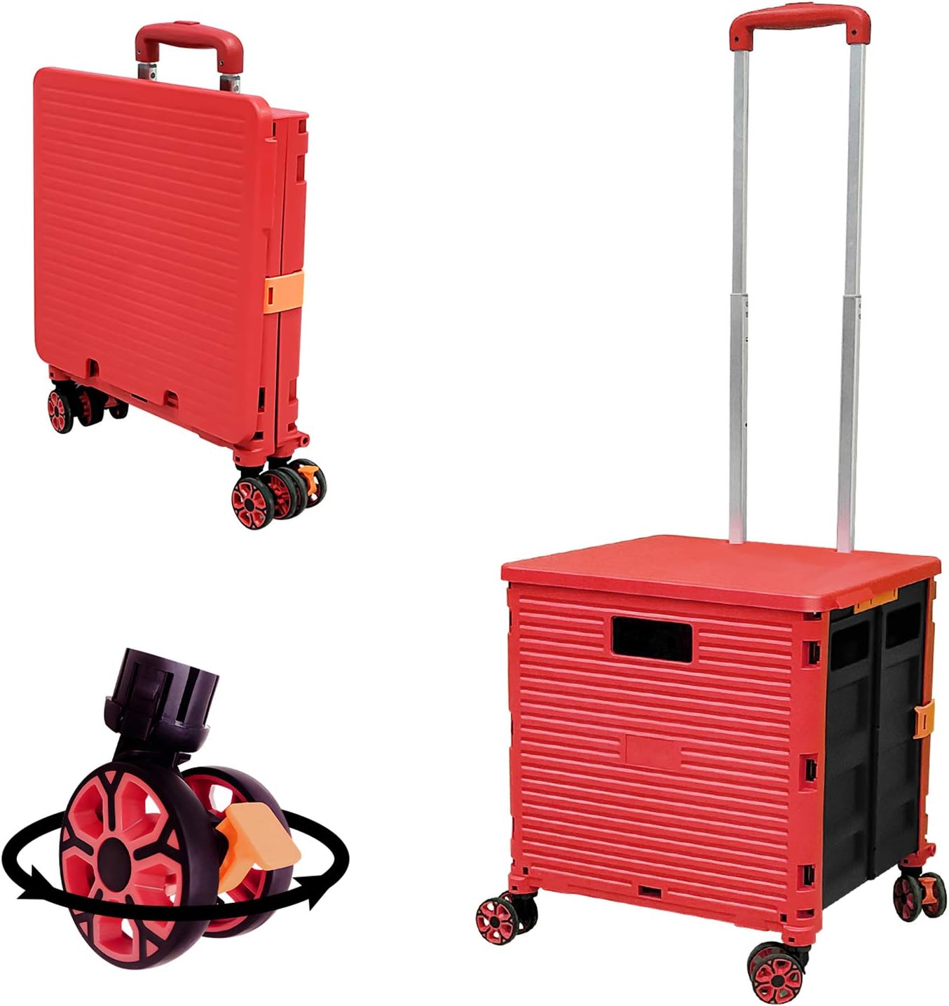 FELICON Foldable Utility Cart with Durable Heavy Duty Design