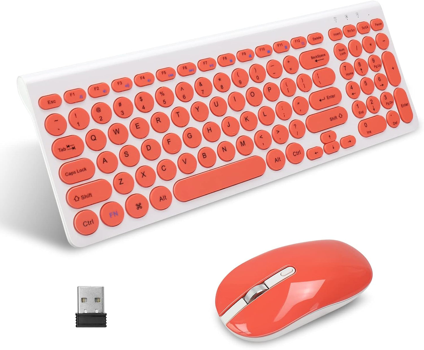 LeadsaiL Wireless Keyboard and Mouse Combo for Quiet Work