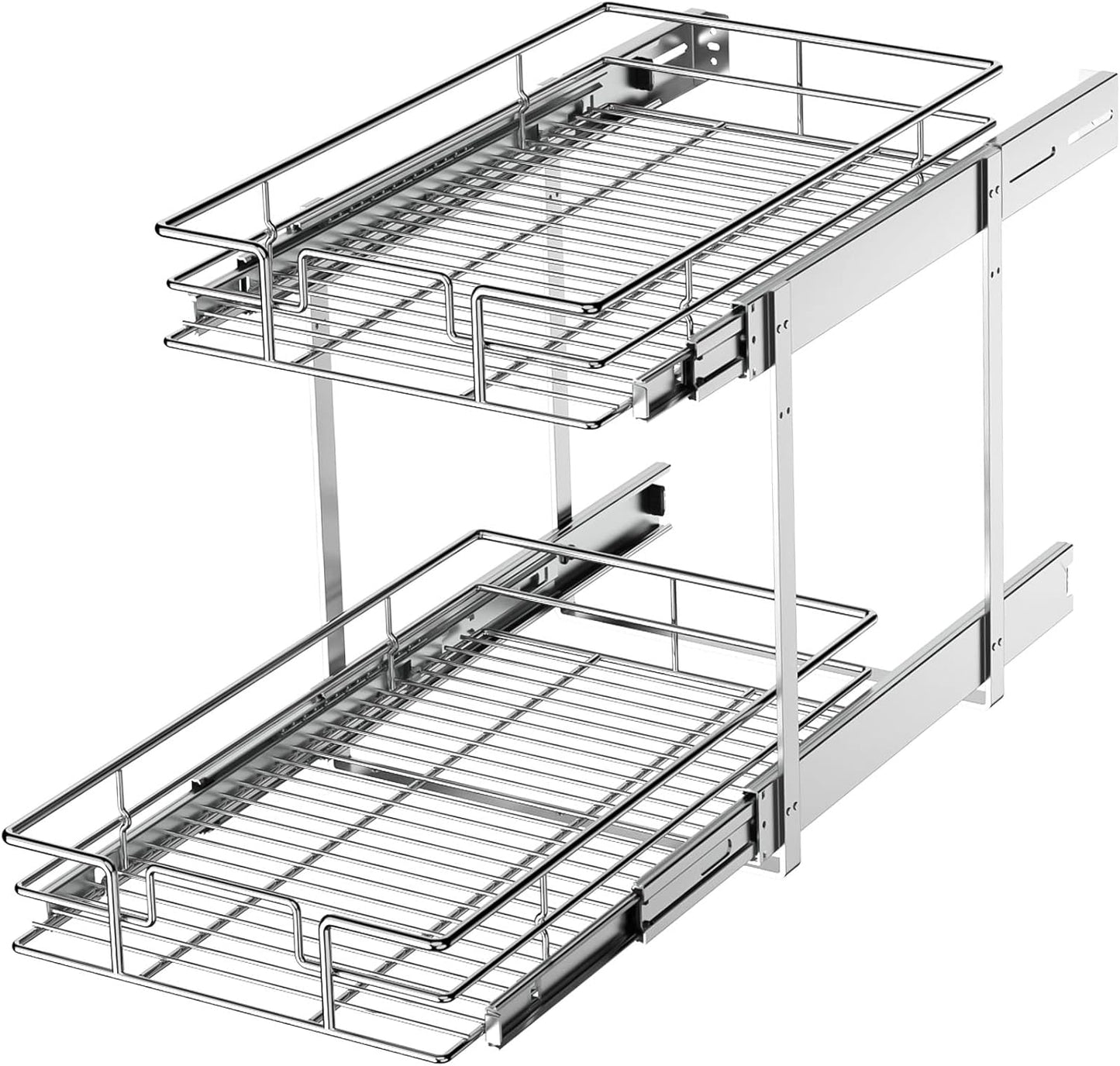 LOVMOR 2 Tier Pull Out Cabinet Organizer for Kitchen Storage