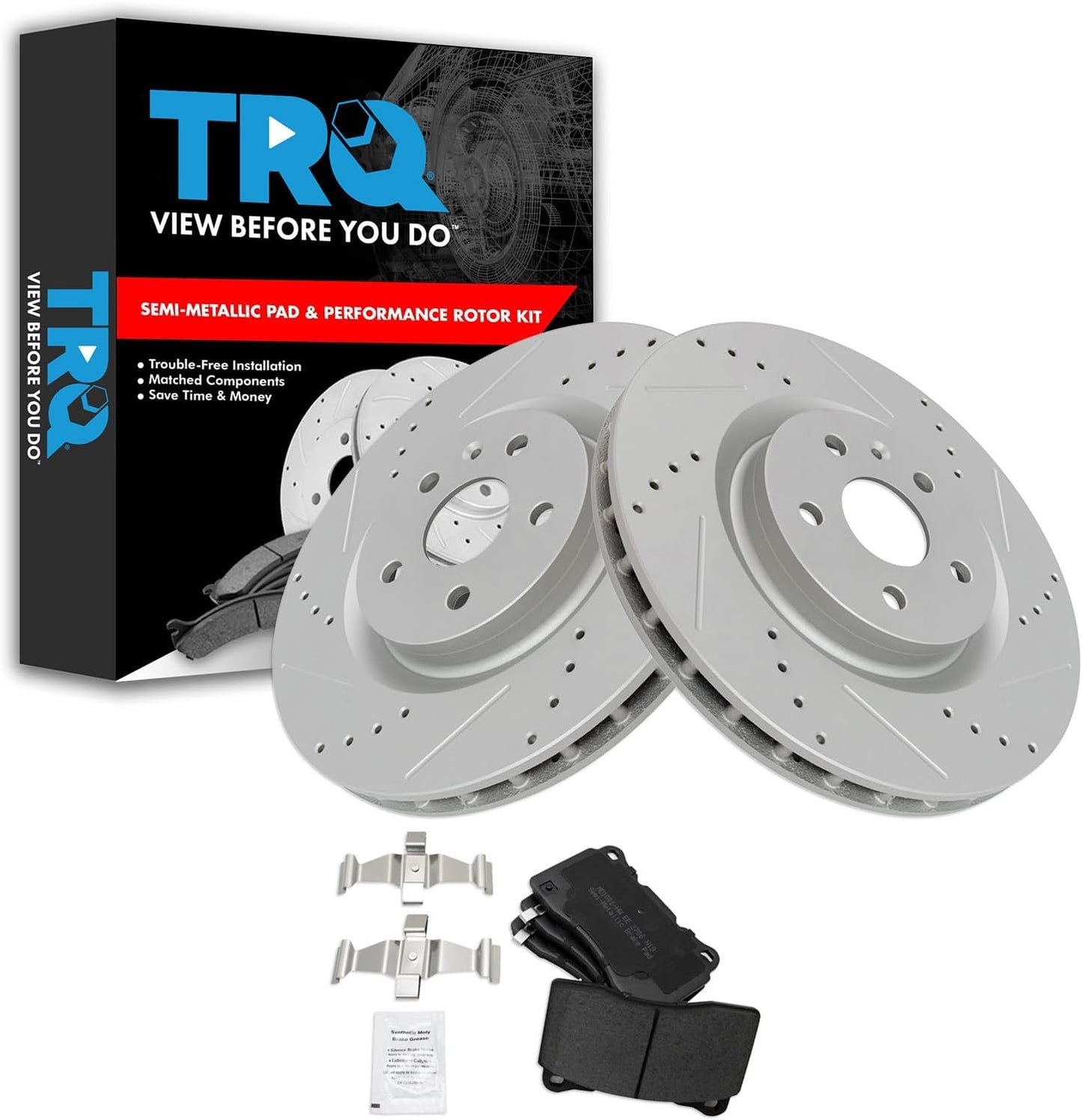 TRQ Front Performance Brake Pad & Rotor Kit for Buick Regal