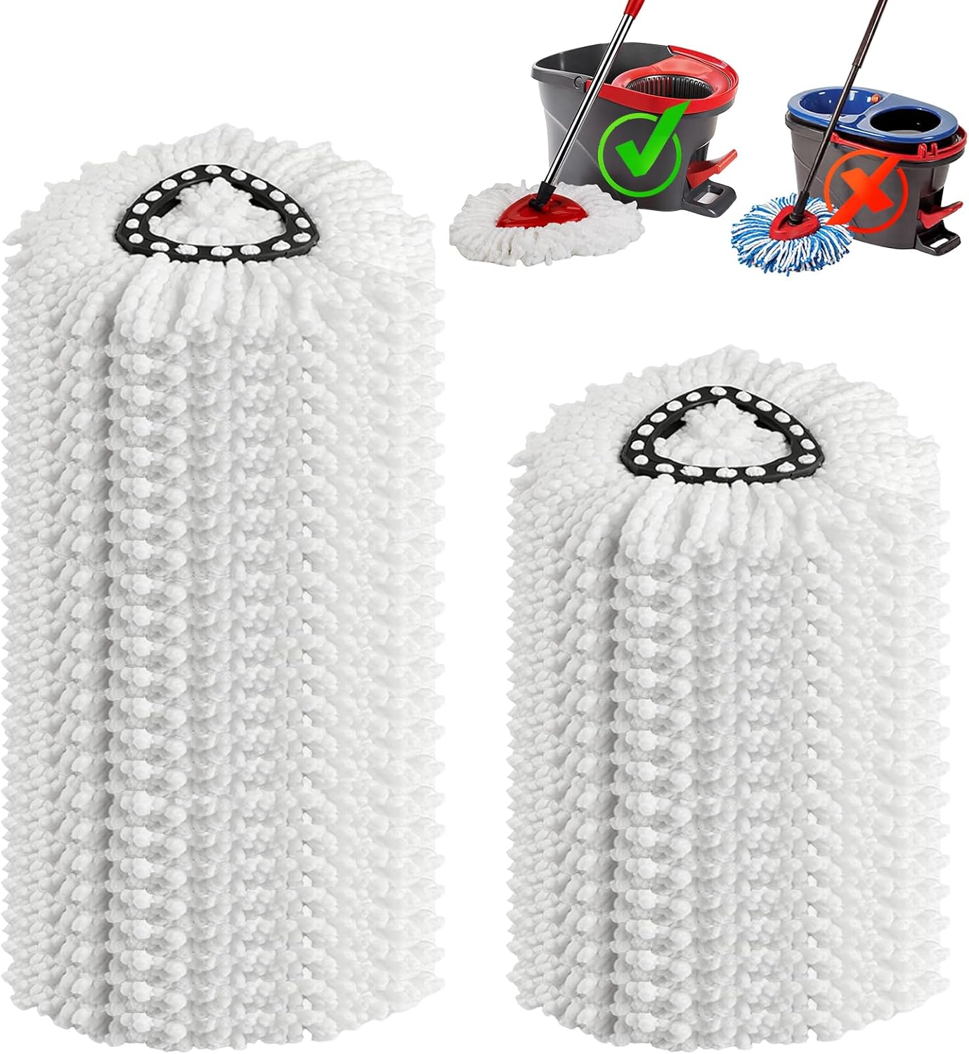20Pack Spin Mop Replacement Heads for Easy Floor Cleaning