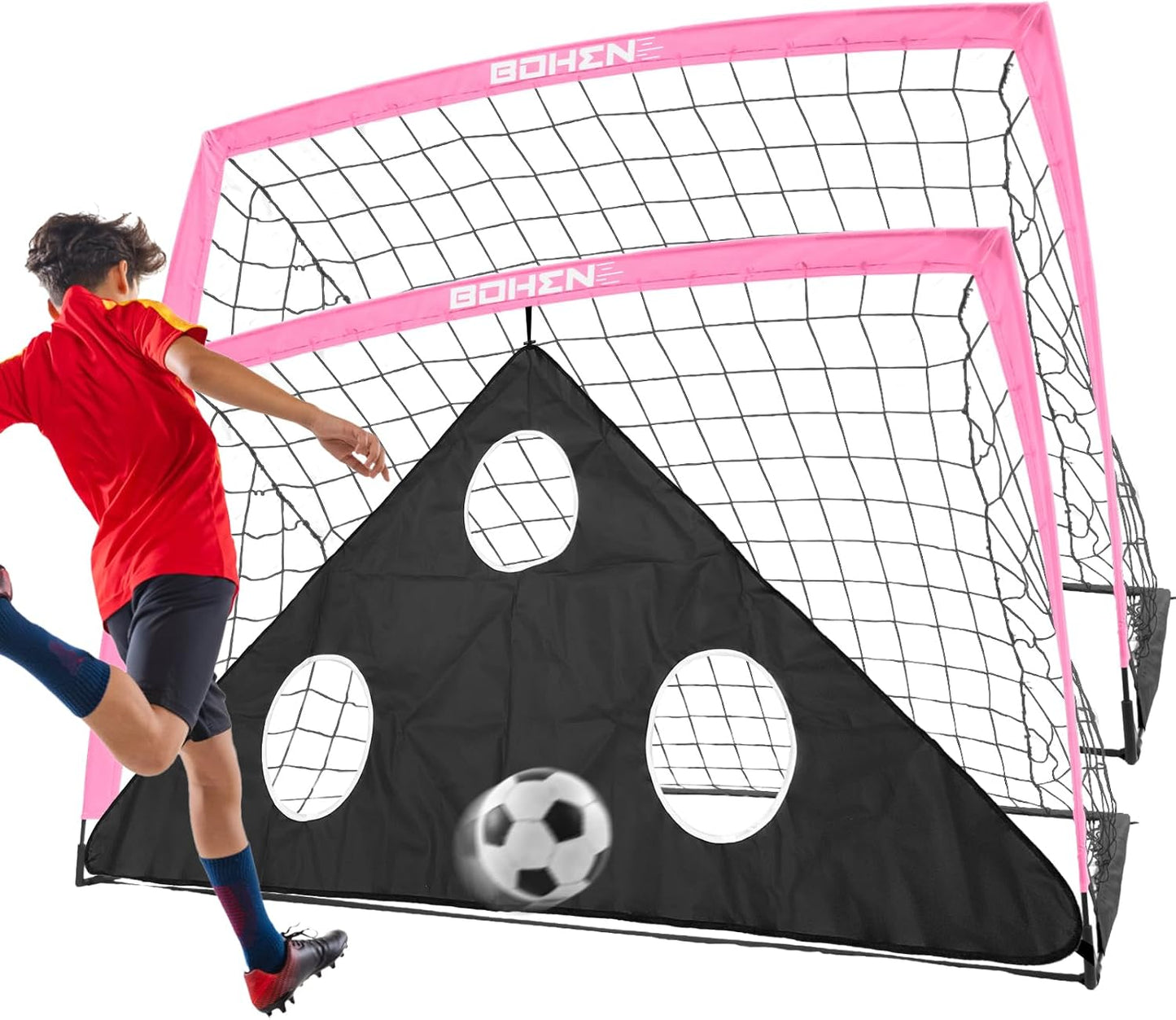 BOHEN 6x4FT Portable Soccer Goal for Kids - Easy to Use