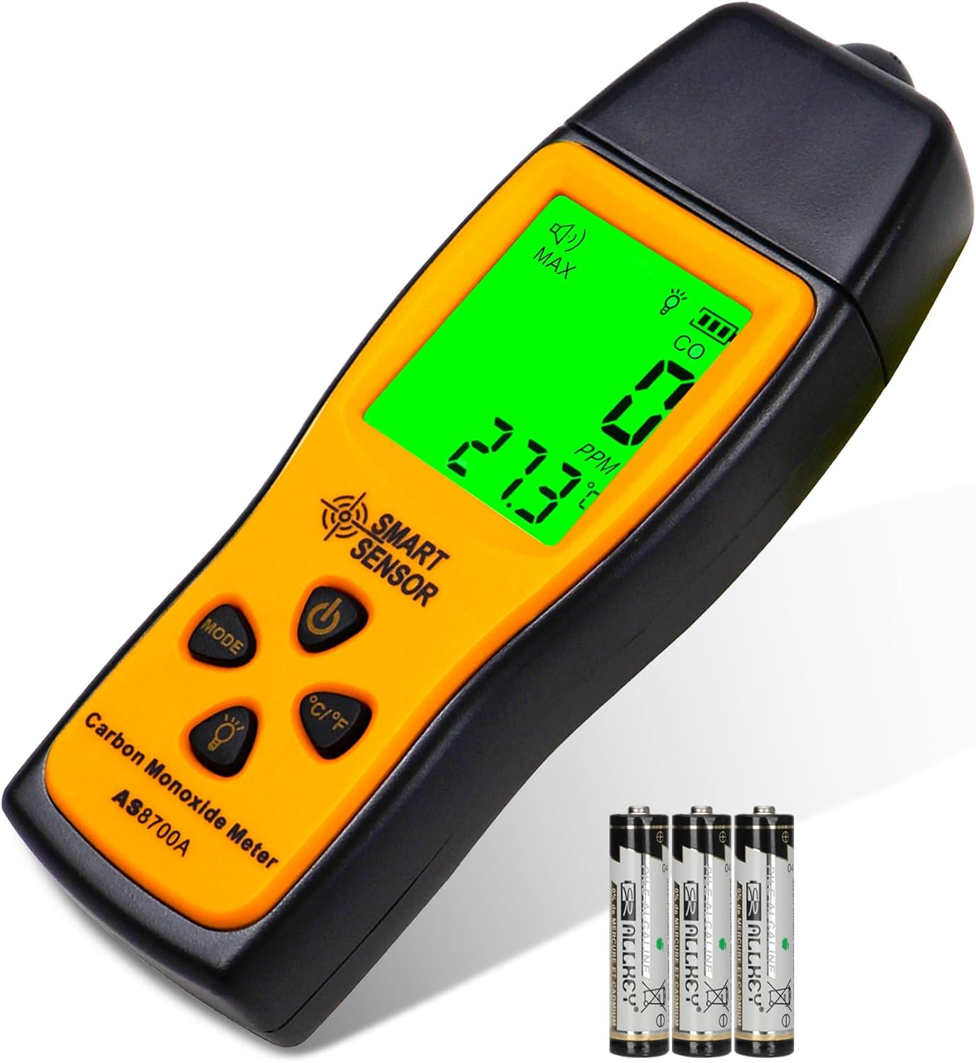 Lunarlipes Portable CO Detector with LCD Screen & Sensor