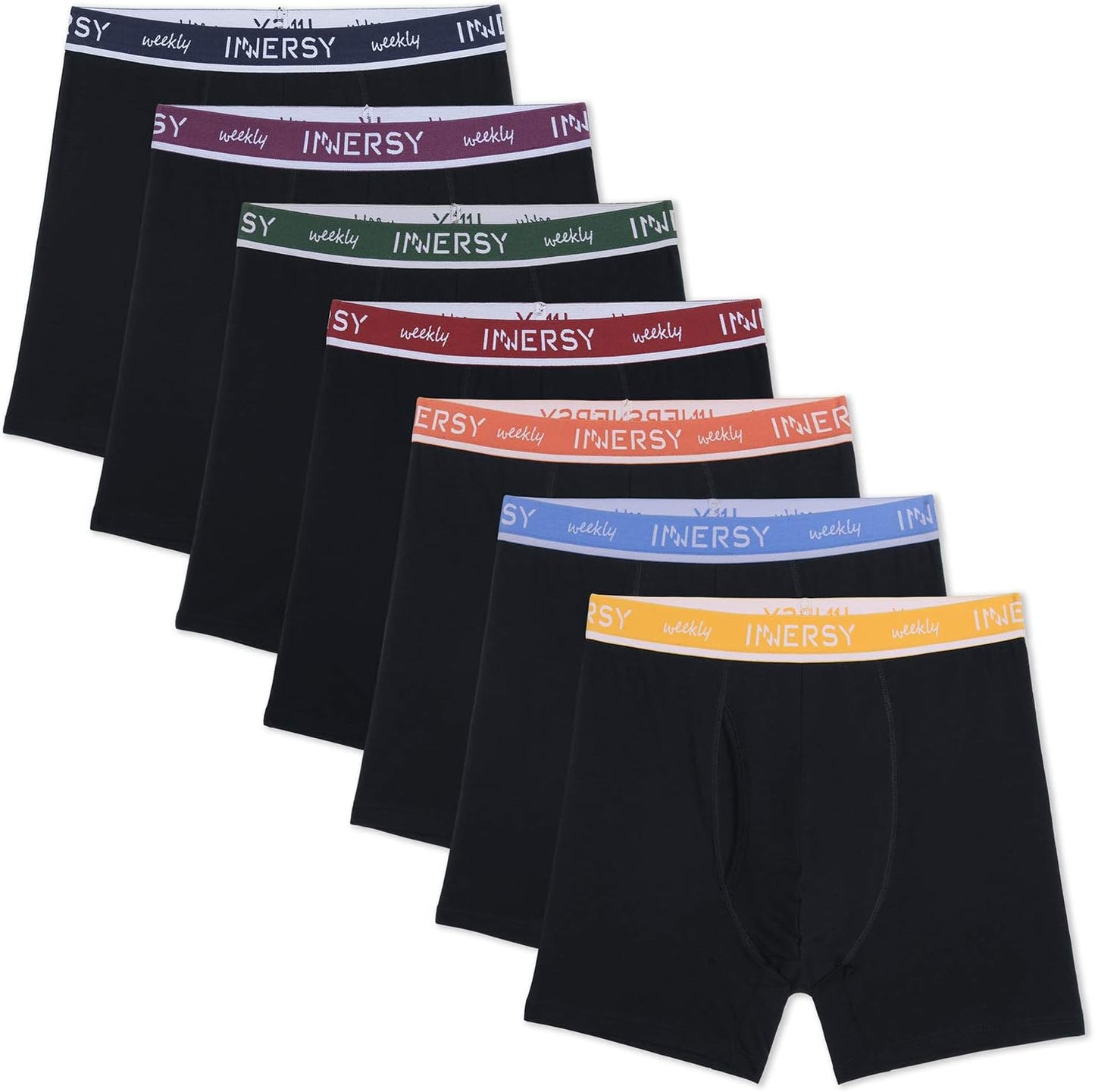 Comfortable Men's Cotton Underwear 7-Pack Colorful Boxer Briefs