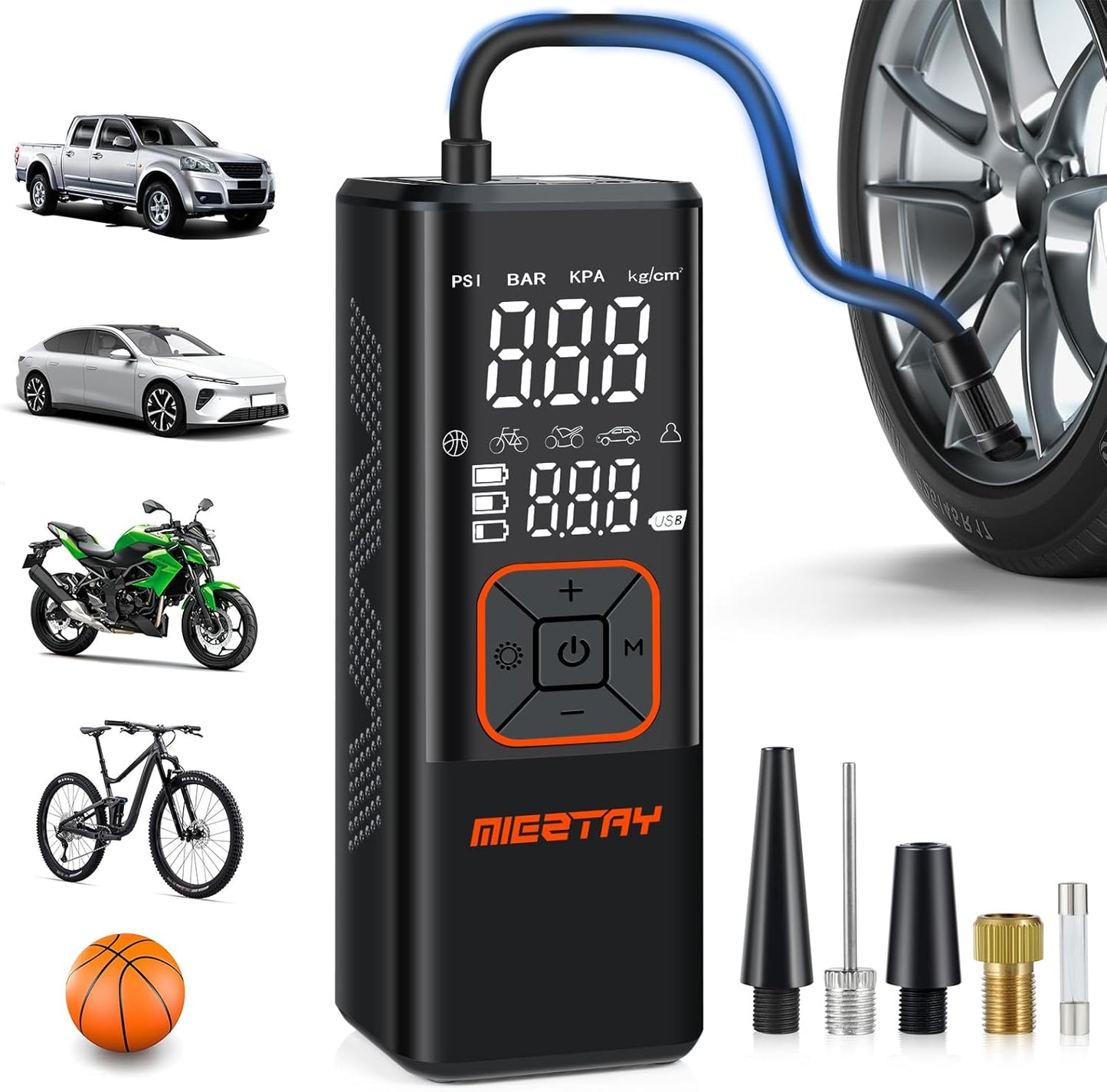 Fast Pressure Fix - Mieztay Portable Tire Inflator