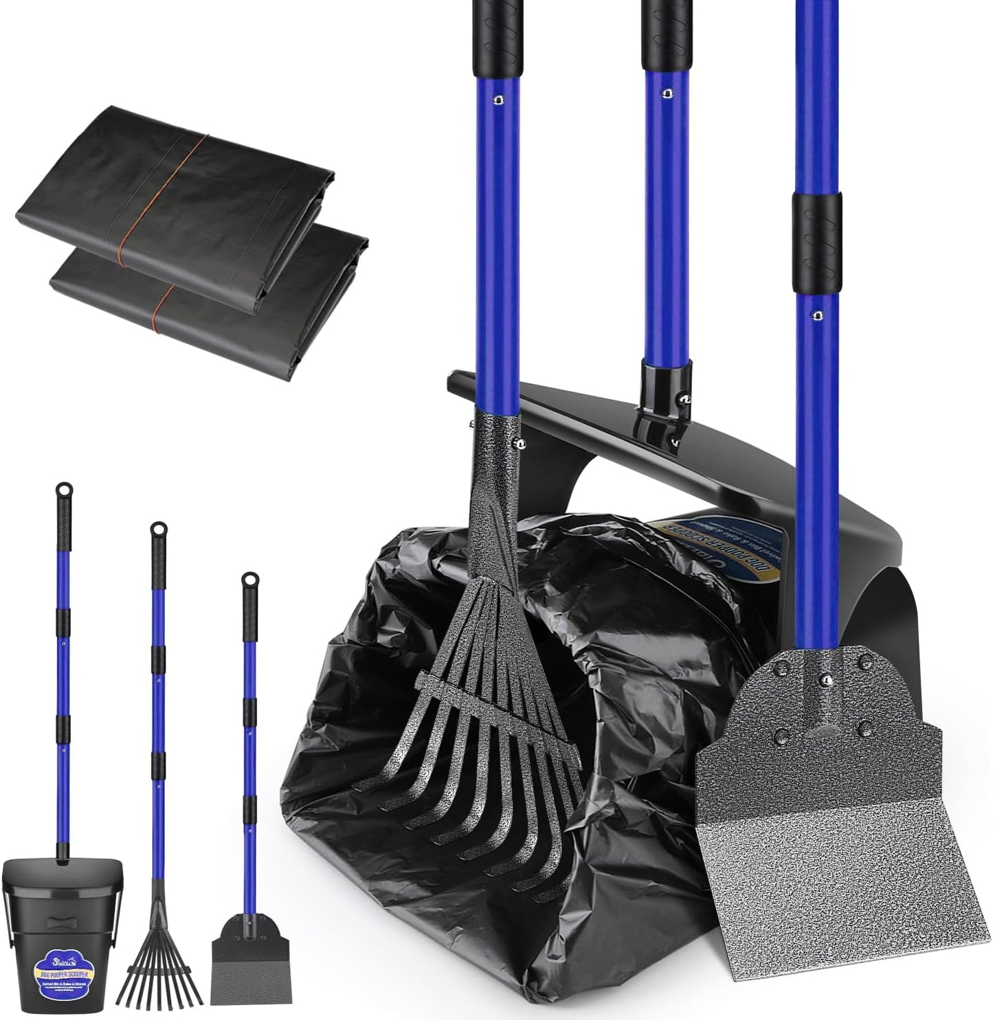 SlowTon Dog Pooper Scooper with Adjustable Long Handle Kit
