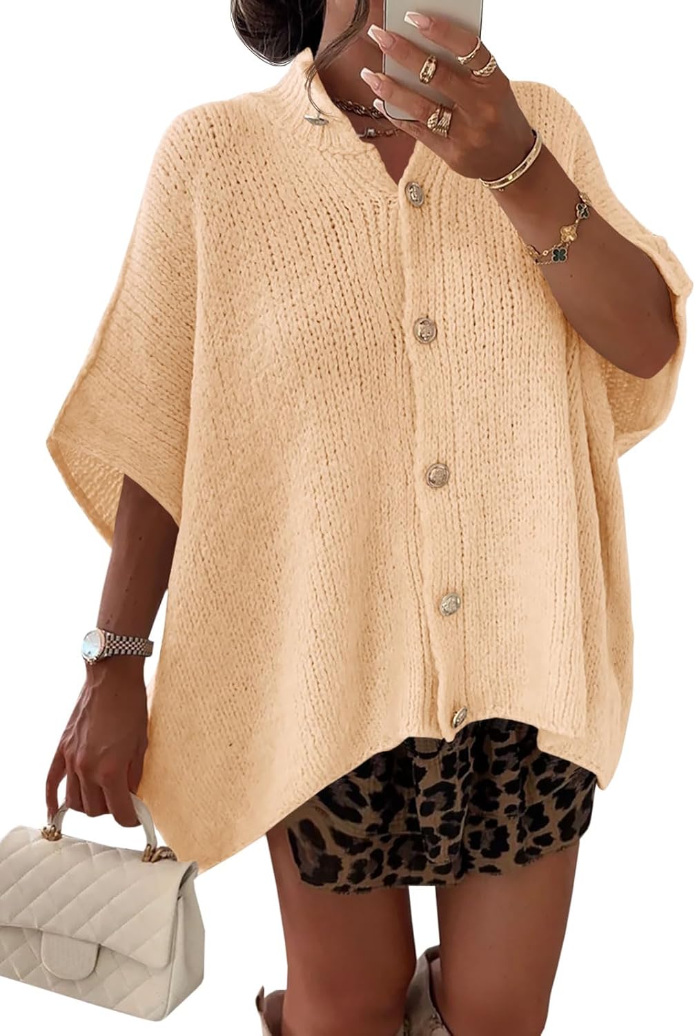Saodimallsu Womens Oversized Cardigan Sweaters for Casual Style
