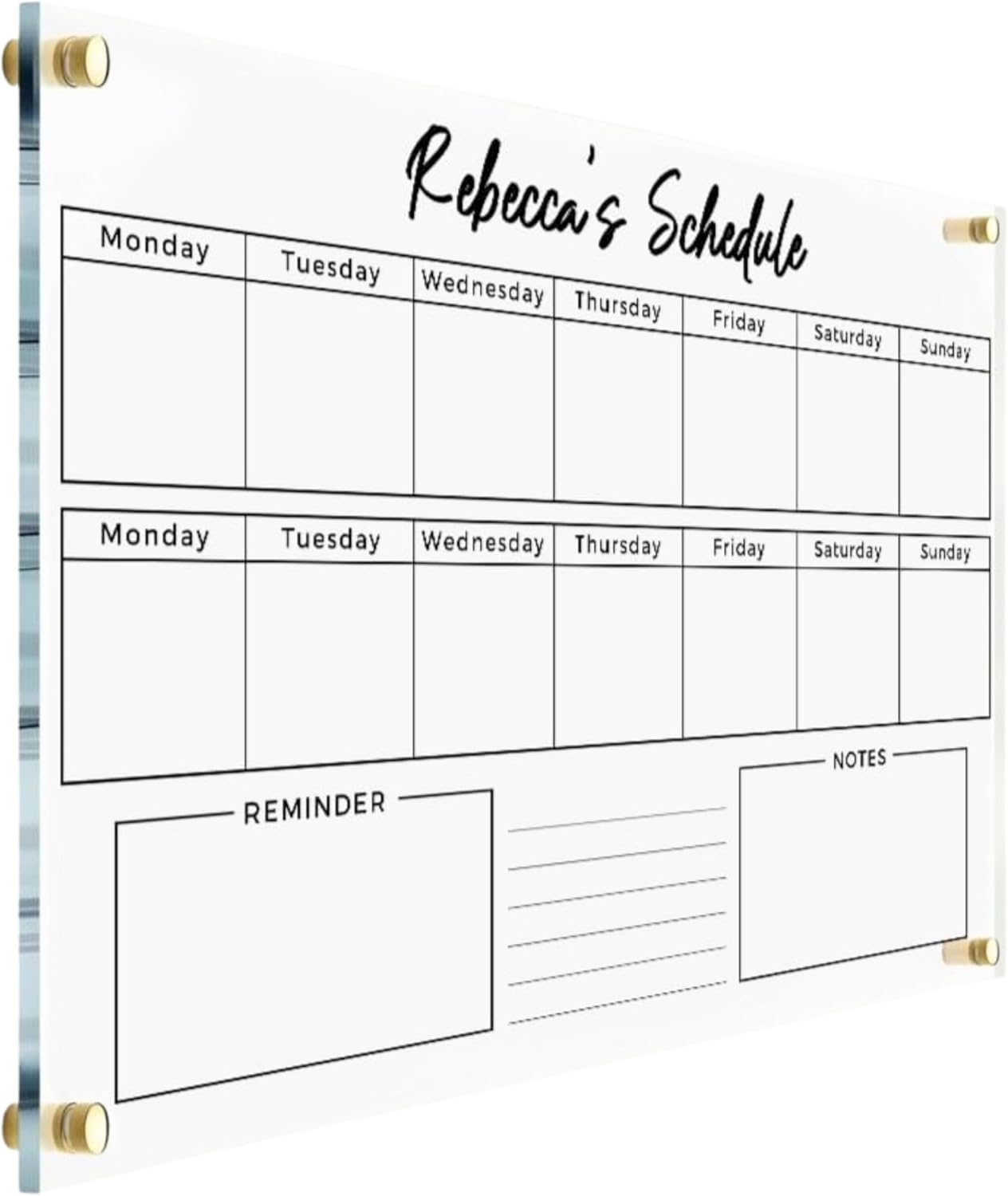 Custom Weekly Family Calendar - Personalized Dry Erase 2025