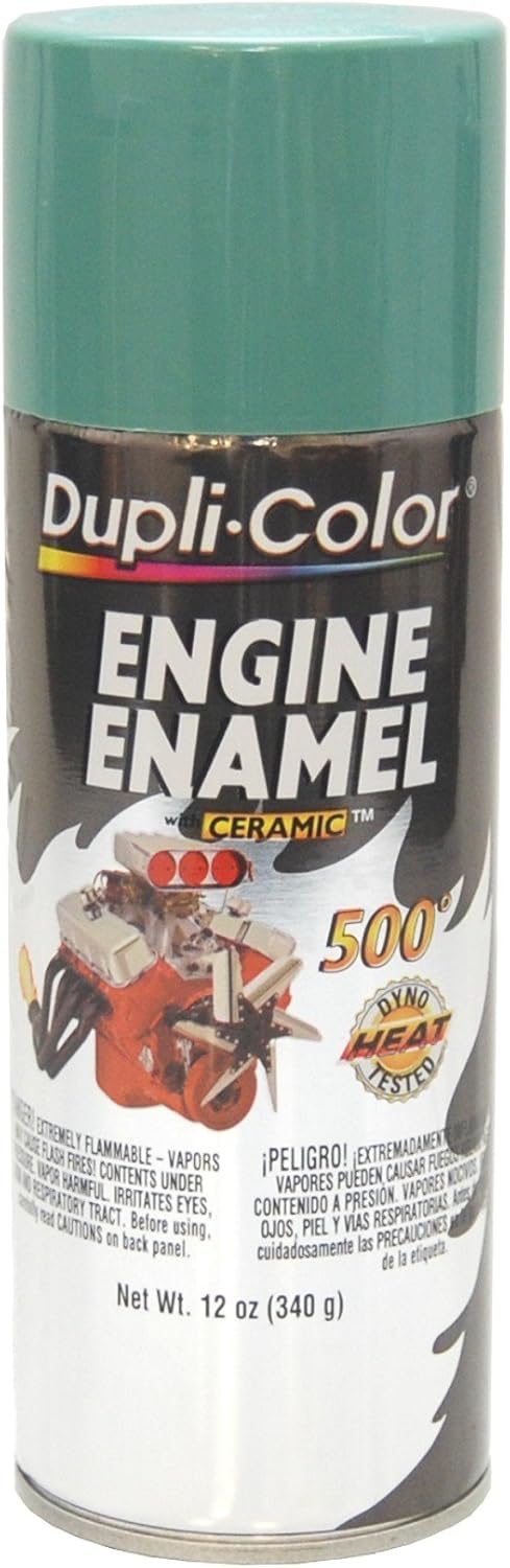 Enhance Engine with Detroit Green Spray Paint