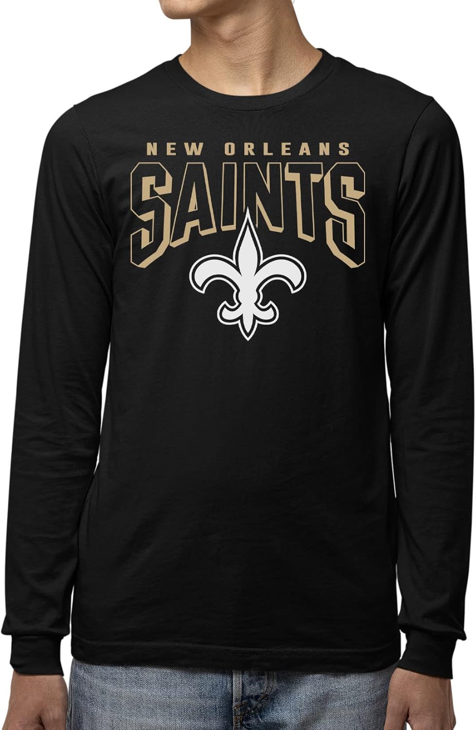 New Orleans Saints Long Sleeve Fan Shirt - Bold Logo Tee