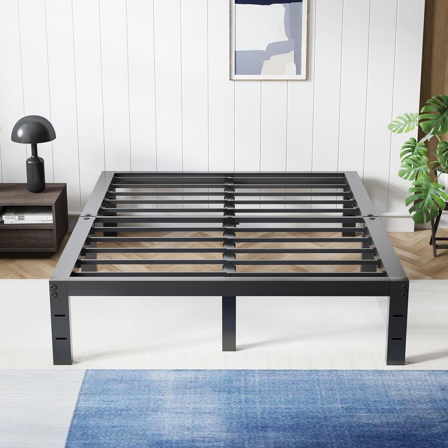 Avenco Metal Platform Bed Frame Queen Size for Quiet Sleep