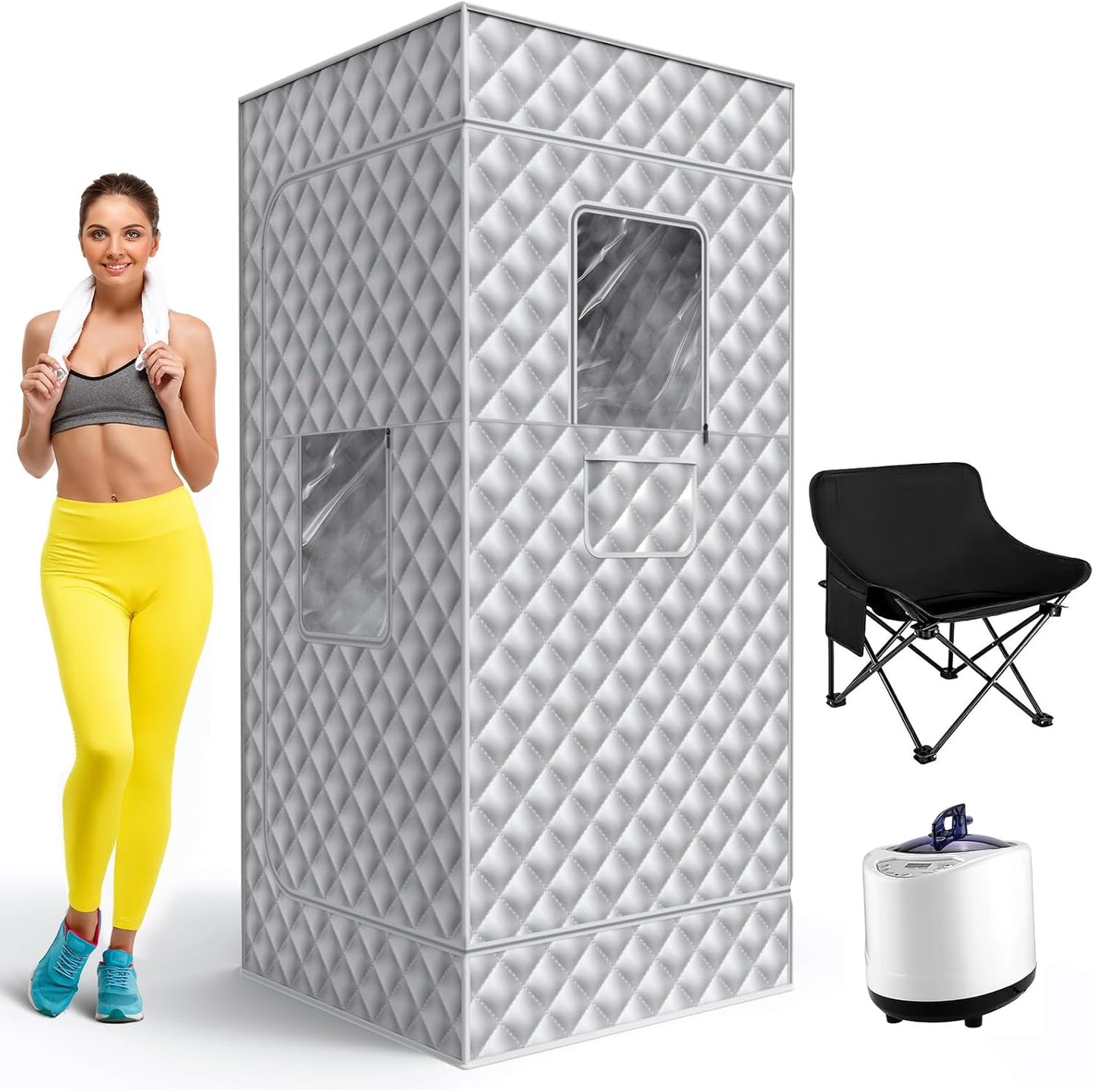 Maxtore Portable Sauna Box: 9-Level Heat, Remote Control, Full Body Size