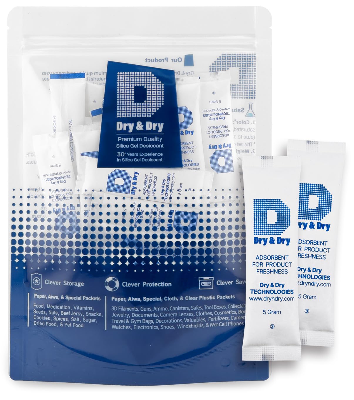 Dry & Dry 5 Gram Silica Gel Packets for Ultimate Moisture Control