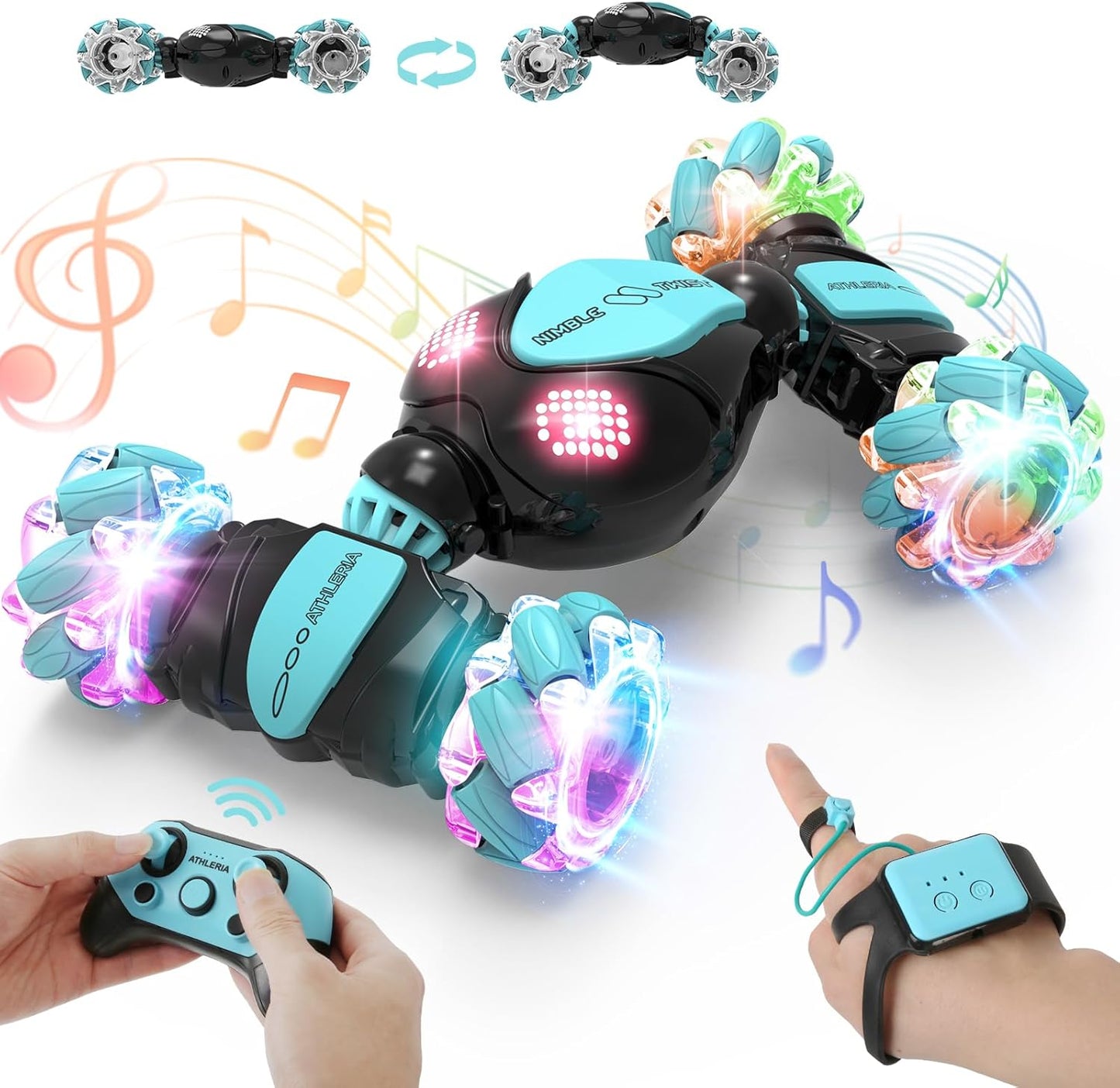 Gesture Sensing RC Stunt Car Toys for Boys Age 8-13 Years