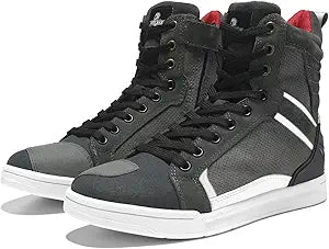 BORLENI Motorcycle Boots for Men - Anti-Slip Riding Shoes