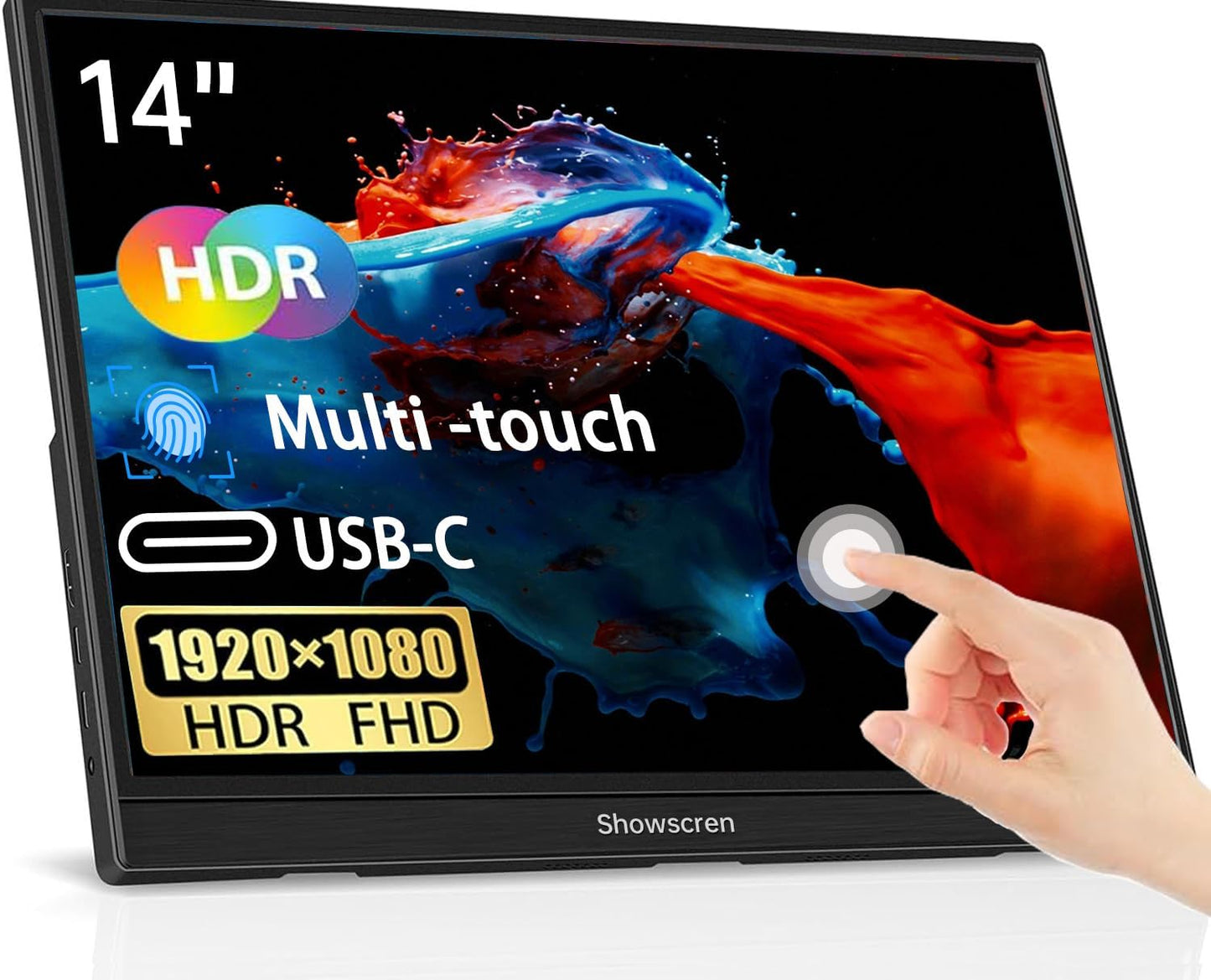 14 Touchscreen Monitor: FHD HDR Display