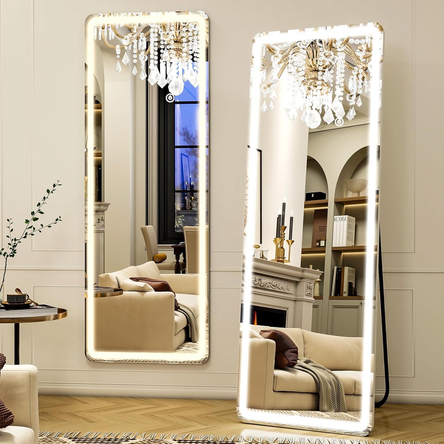 Easly Full Length Mirror with LED Lights - Stylish & Safe