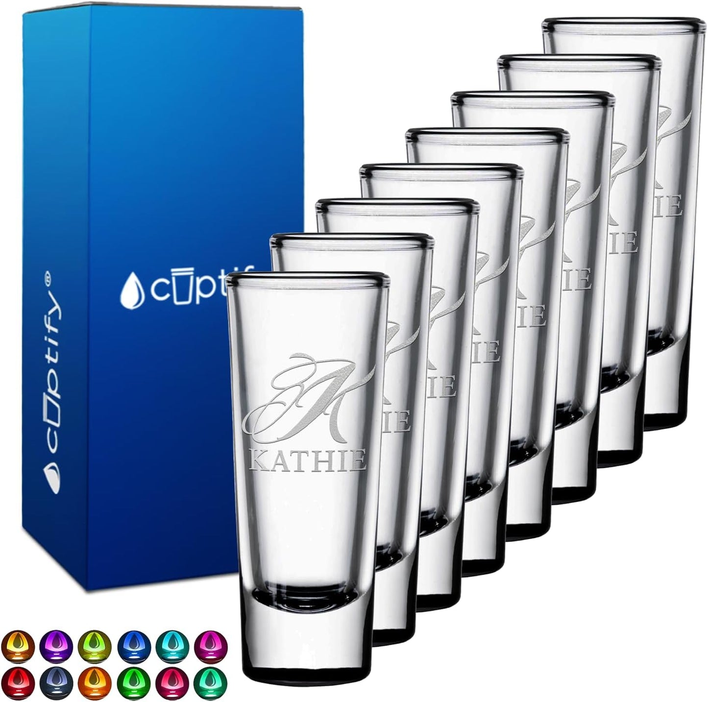 Personalized Shot Glasses Set of 8 for Unique Gifts and Events