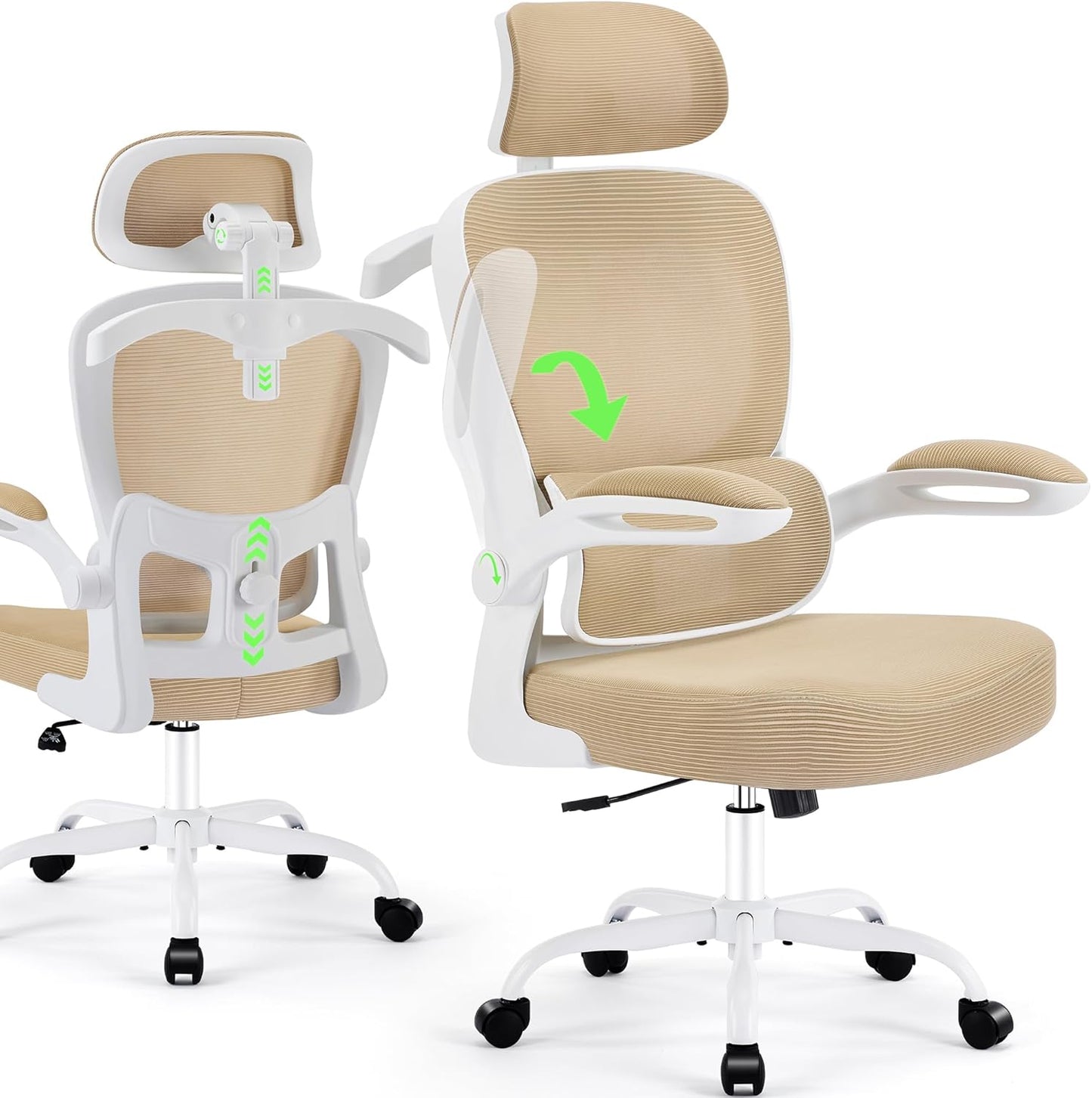 Ergonomic Desk Chair with Adjustable Lumbar Support for Comfort