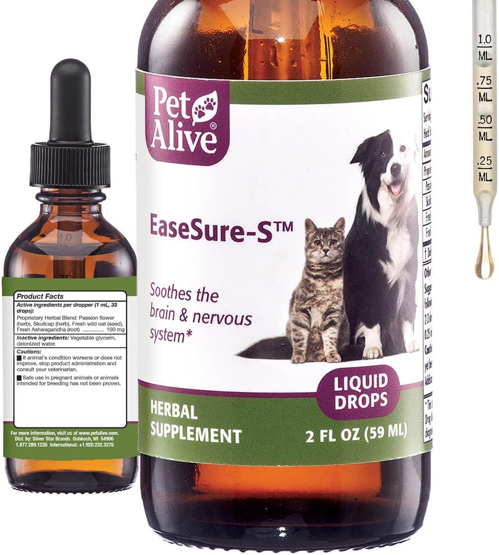 PetAlive EaseSure-S Calming Drops for Dogs and Cats - 59 mL
