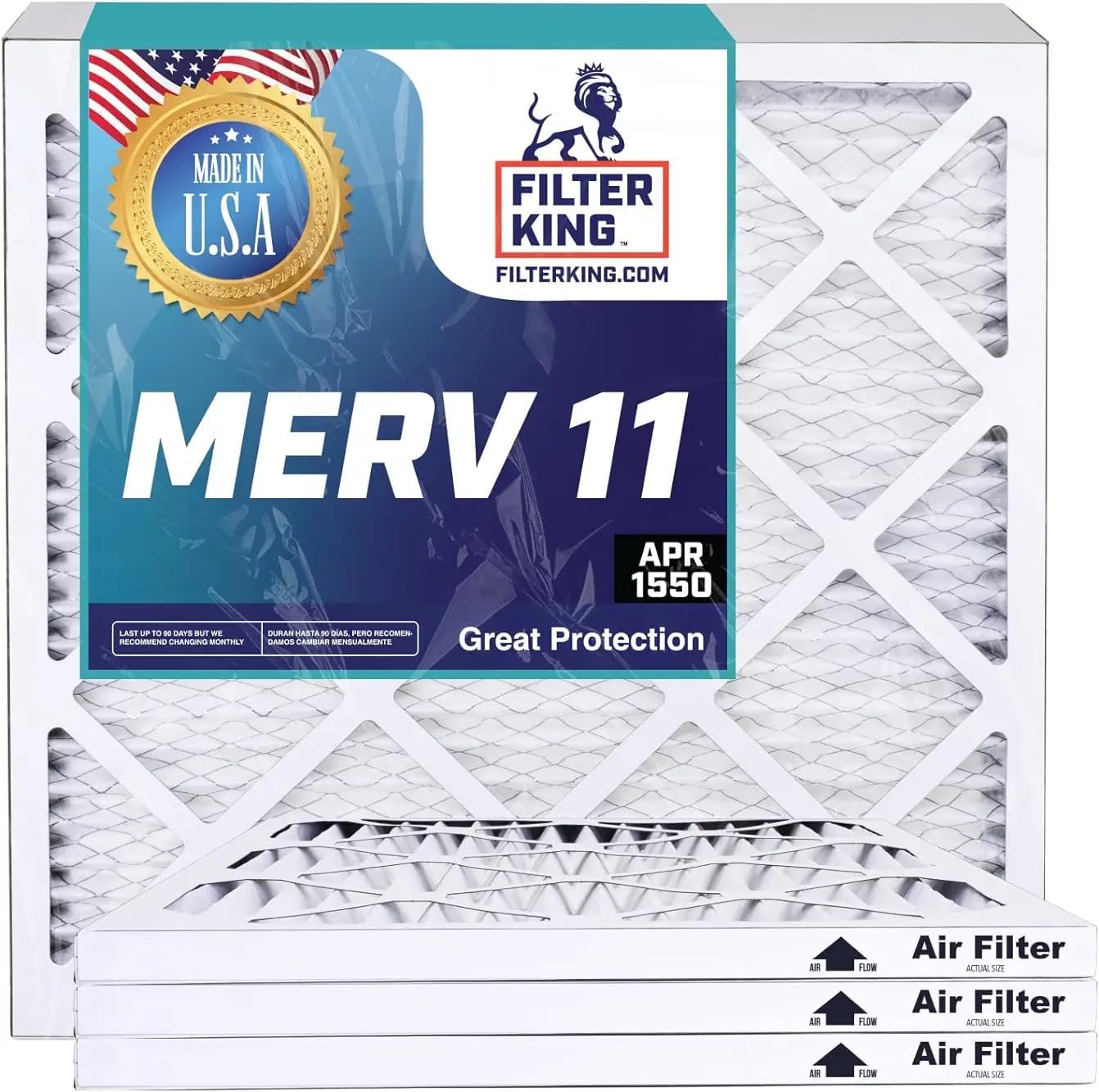 MERV 11 Air Filter 16x18x1 - 6-Pack for HVAC Systems
