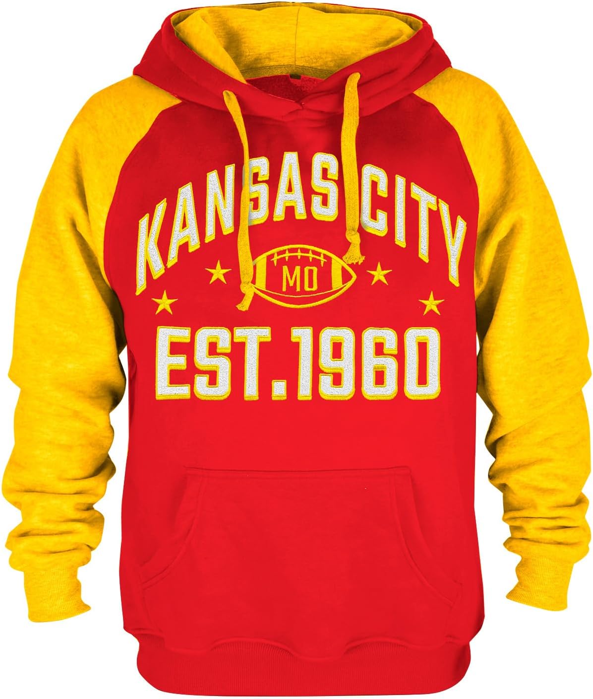 Mens City Football Fully Embroidery Soft Classic Pullover Hoodie