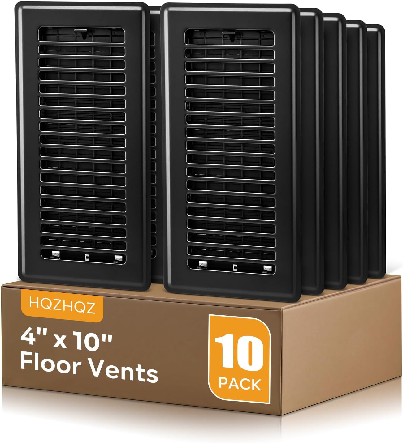 4 x 10 Floor Registers for Home, Heavy Duty Steel Vent Covers