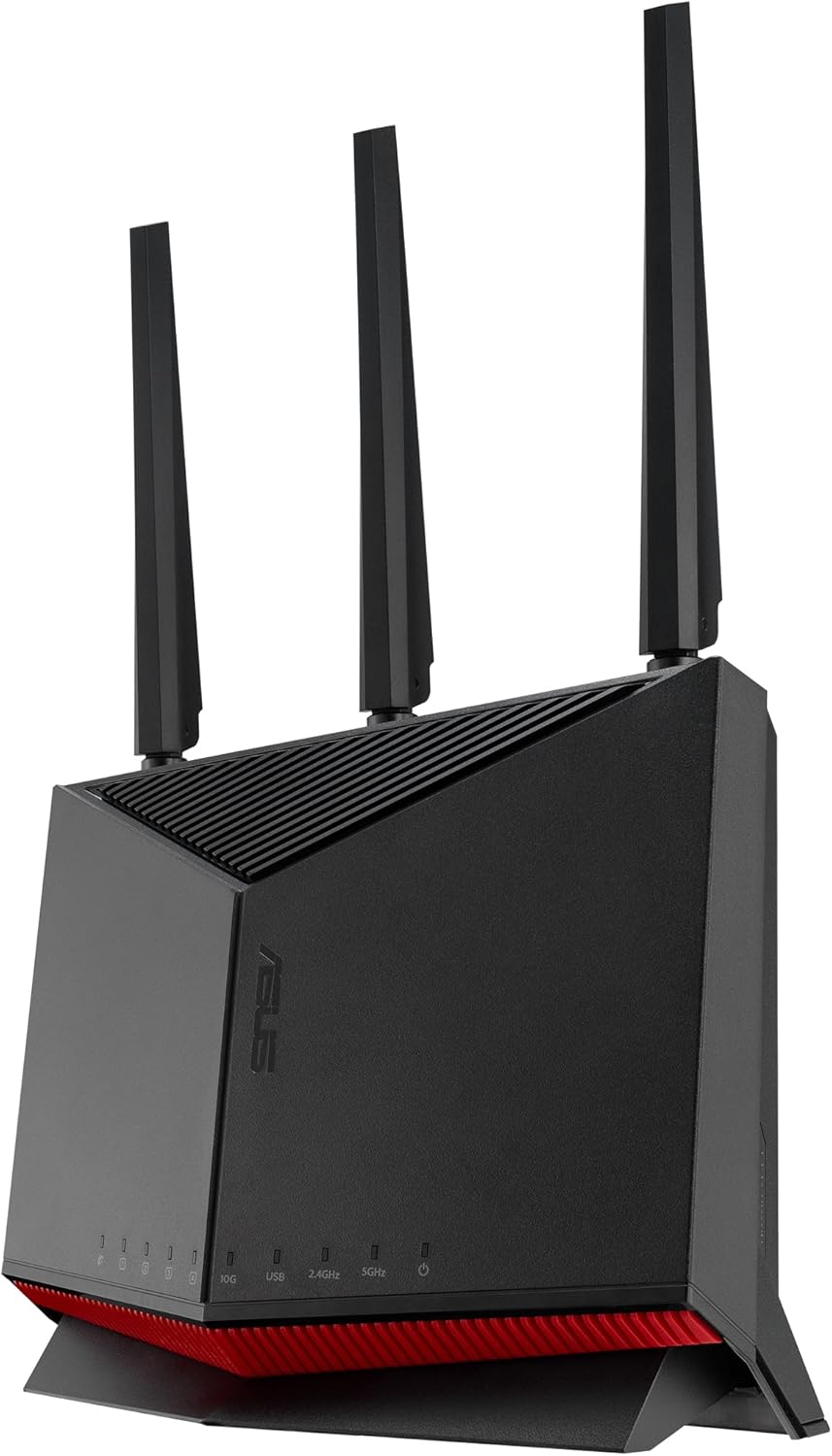 ASUS RT-BE86U BE6800 Dual-Band WiFi 7 Router for Gaming