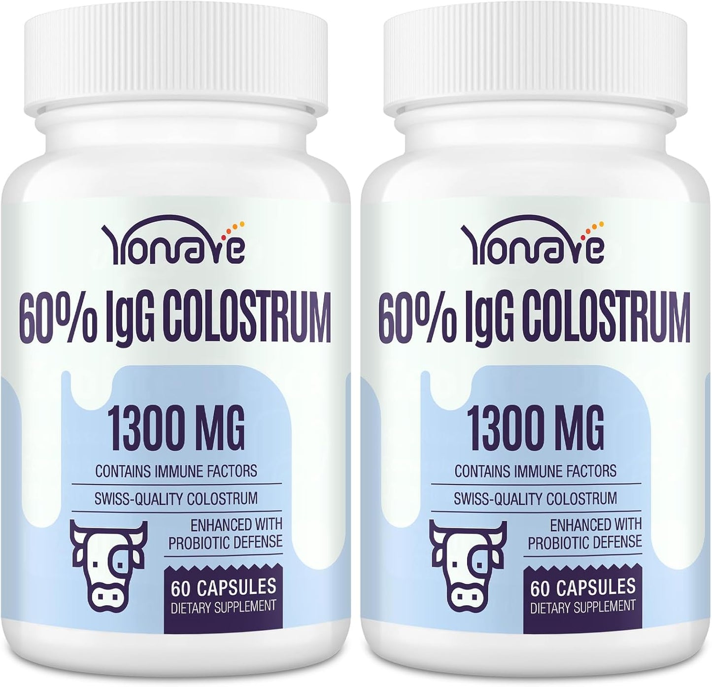 Bovine Colostrum Capsules Supplement 1300mg for Immunity Boost