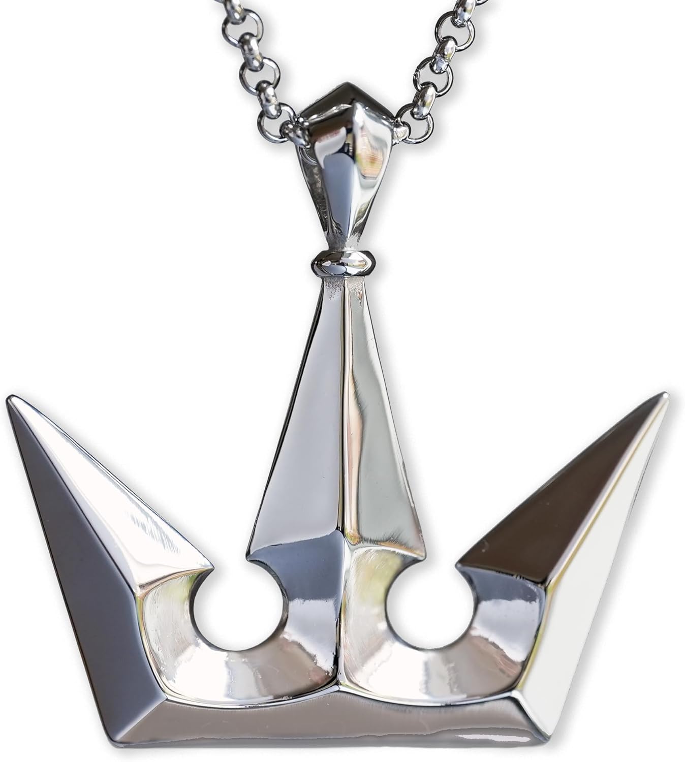 Stainless Steel Two-Sided Kingdom Heart Roxas Cross Necklace