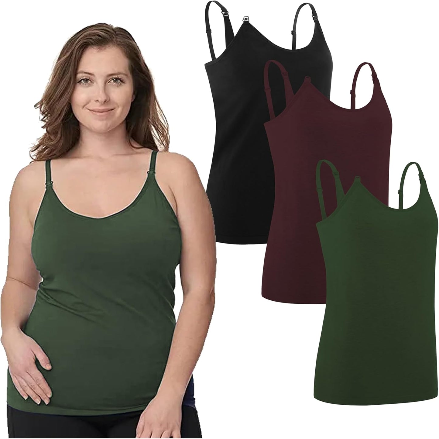 Under Control Nursing Cami Tank Tops for Breastfeeding Moms