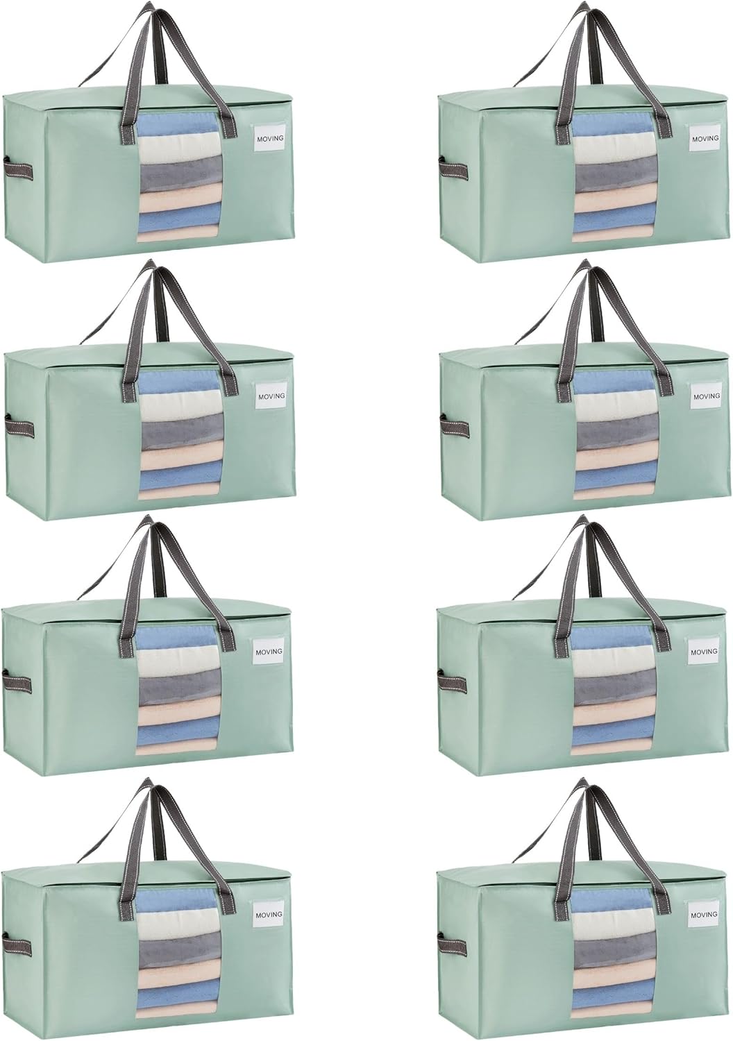 VENO 8 Pack Moving Bags for Comforters and Bedding Storage