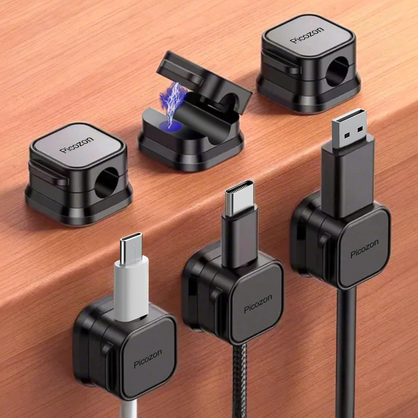 Picozon Magnetic Cable Holder - Organize with Ease!