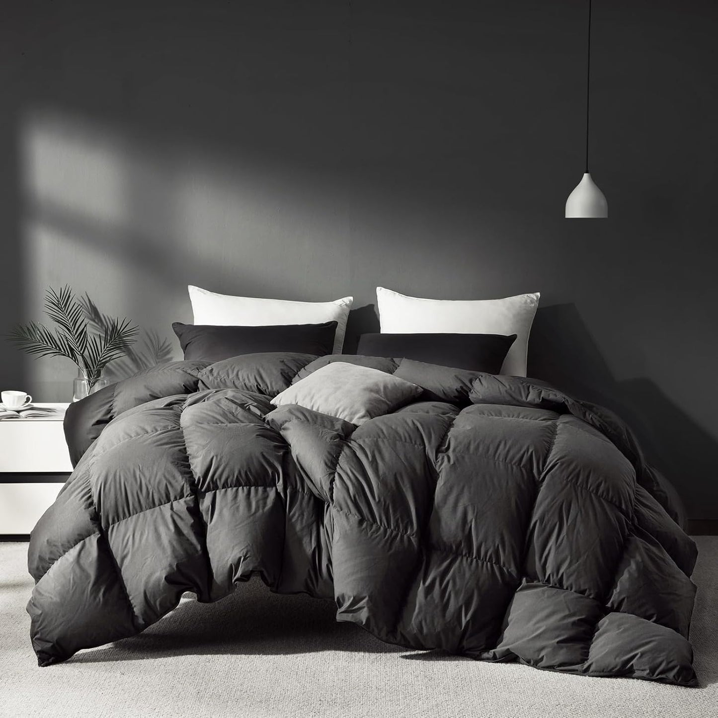 Grey Goose Feather Down Comforter Queen Size for All Seasons
