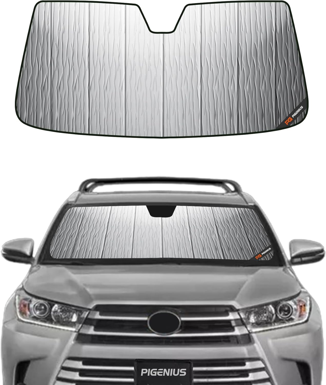 Reflective Sun Shade for Toyota Highlander 2014-2019, Custom Fit