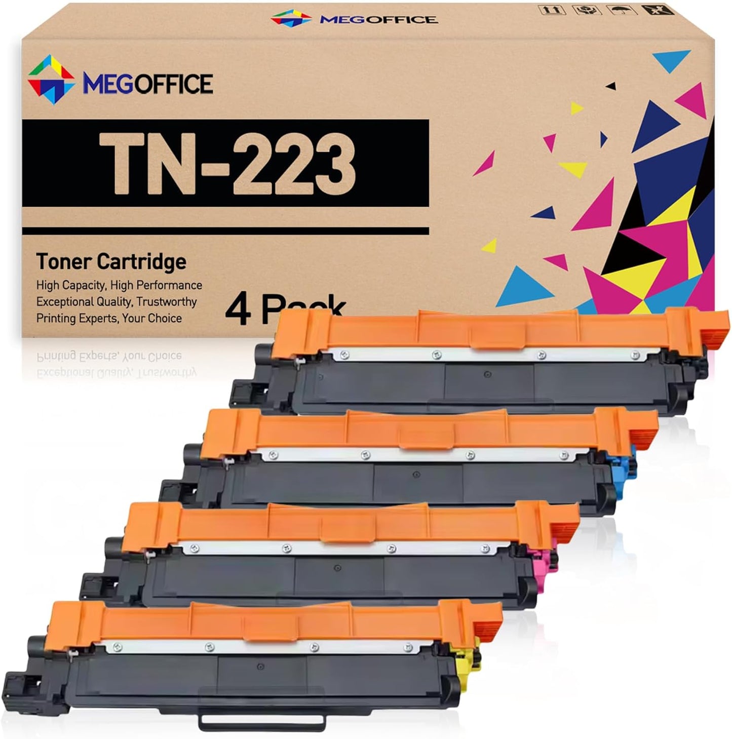 Vivid Colors: MEGOFFICE Toner Set for Brother Printers