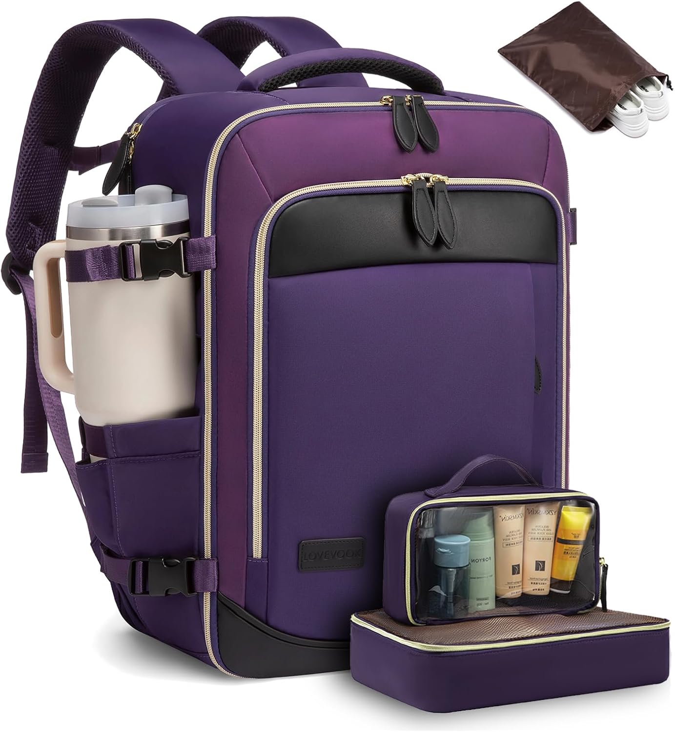 LOVEVOOK Travel Backpack for Women - 40L Carry On Bag