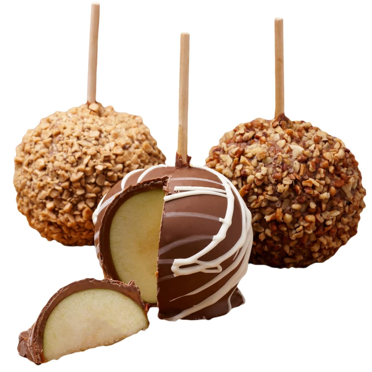 Gourmet Chocolate Caramel Apple Trio for Sweet Treat Lovers