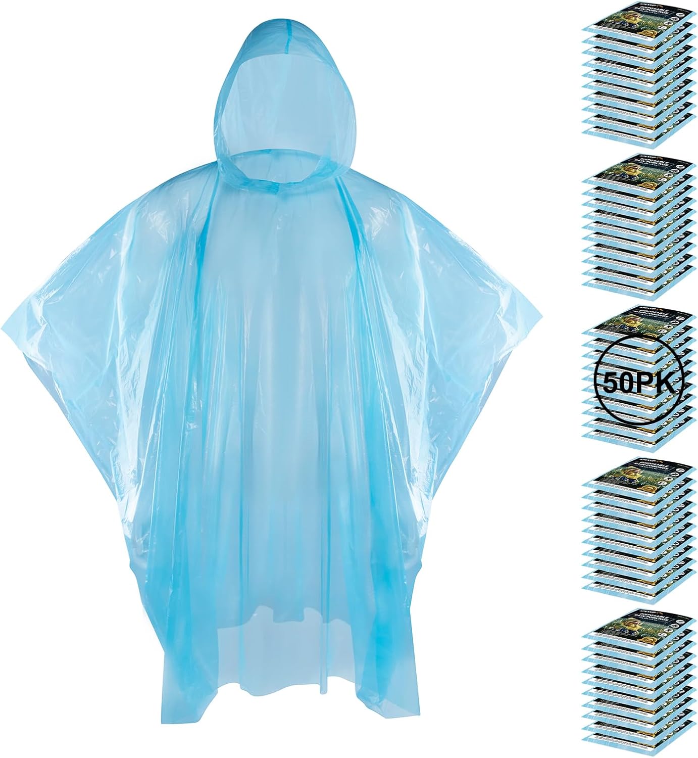 APEXUP Disposable Rain Ponchos for Adults - Lightweight & Durable