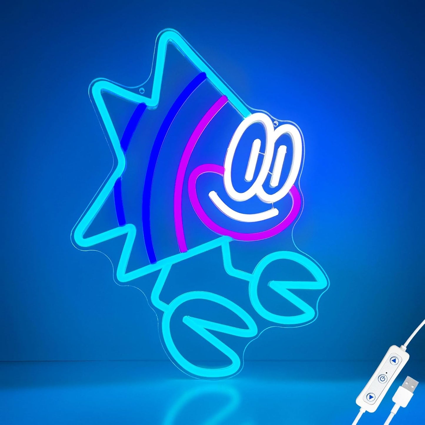 Officially Licensed Dog Man FLIPPY LED Neon Sign for Kids