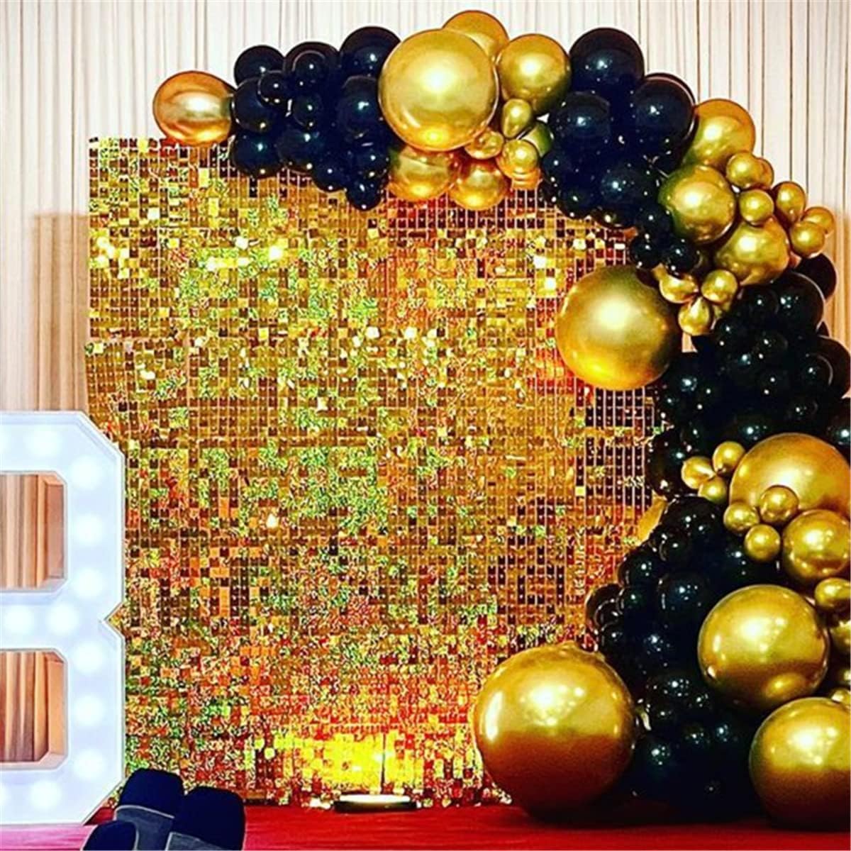 Gold Shimmer Wall Backdrops for Stunning Party Decorations
