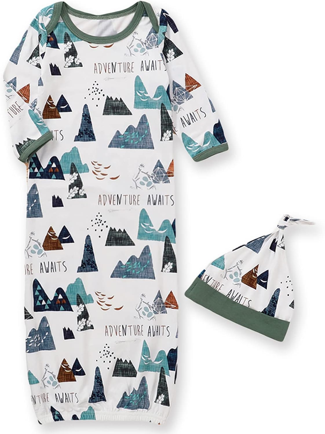Cozy Mountain Nightgown Set for Newborns
