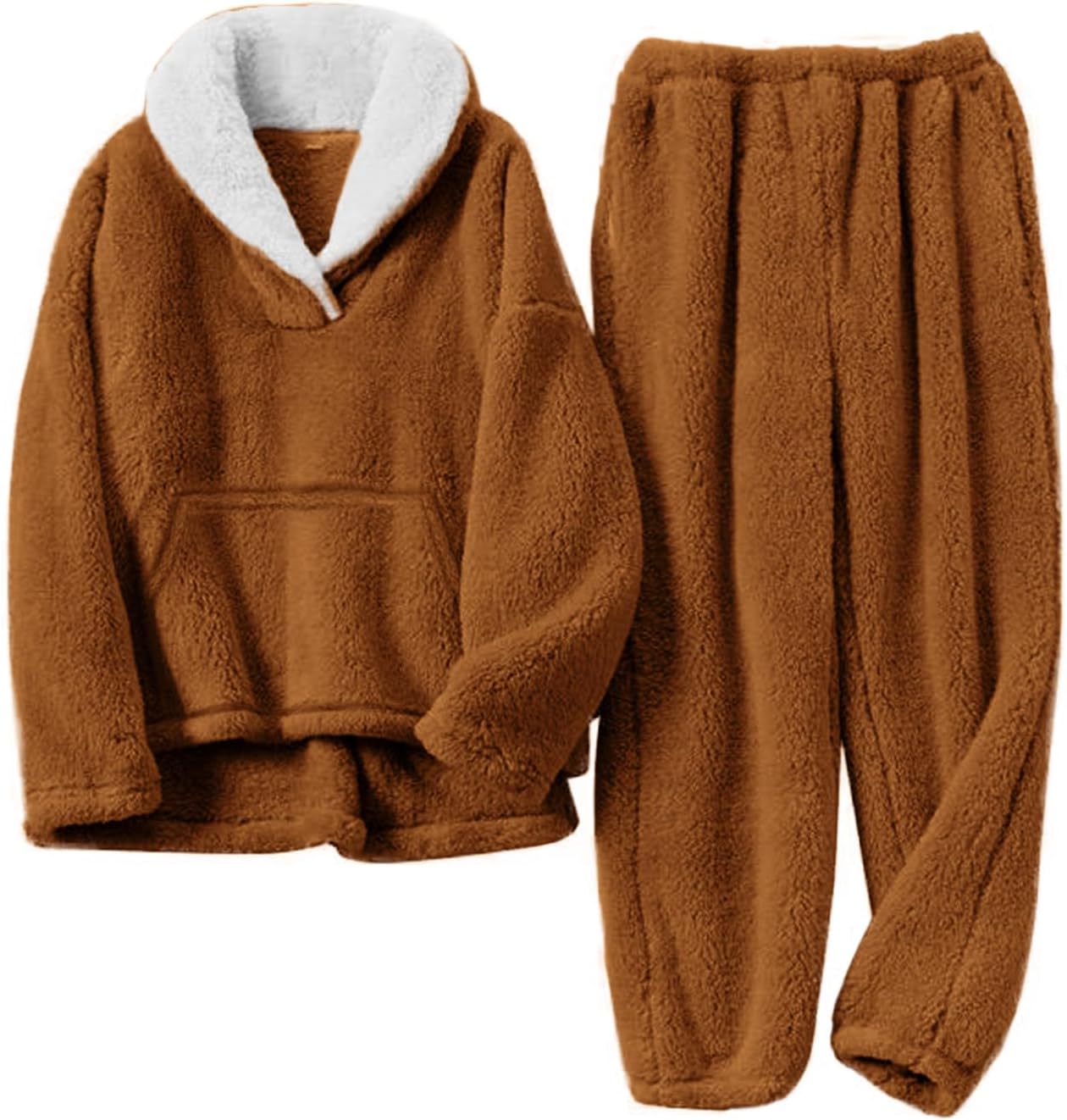 COZYPOIN Women's Fluffy Pajamas Set for Ultimate Comfort