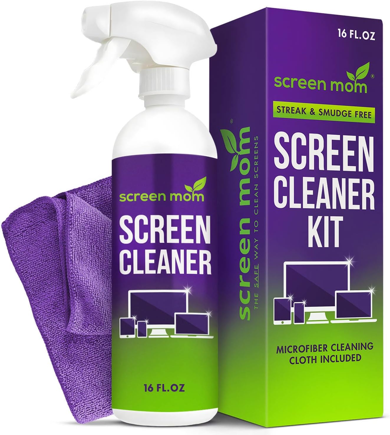 Screen Mom 16oz Electronic Cleaner & Cloth
