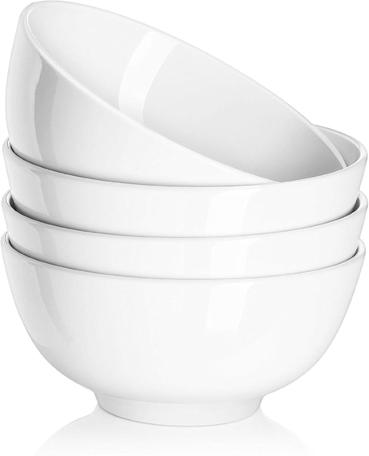 DOWAN 22oz White Ceramic Bowls Set - Versatile Microwave Safe Solution