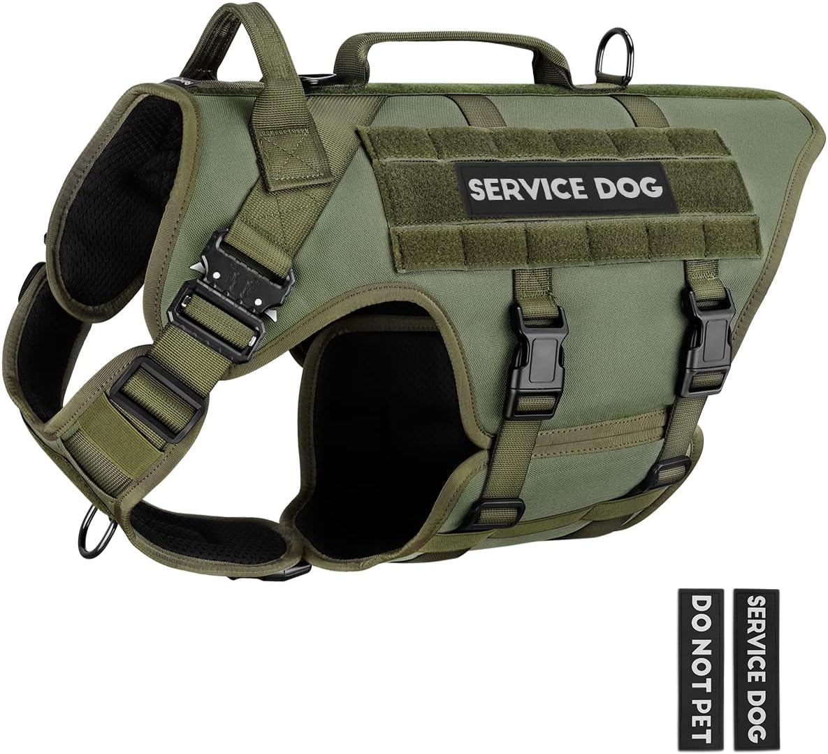 PETNANNY Tactical Dog Harness for Large Breeds with Molle System