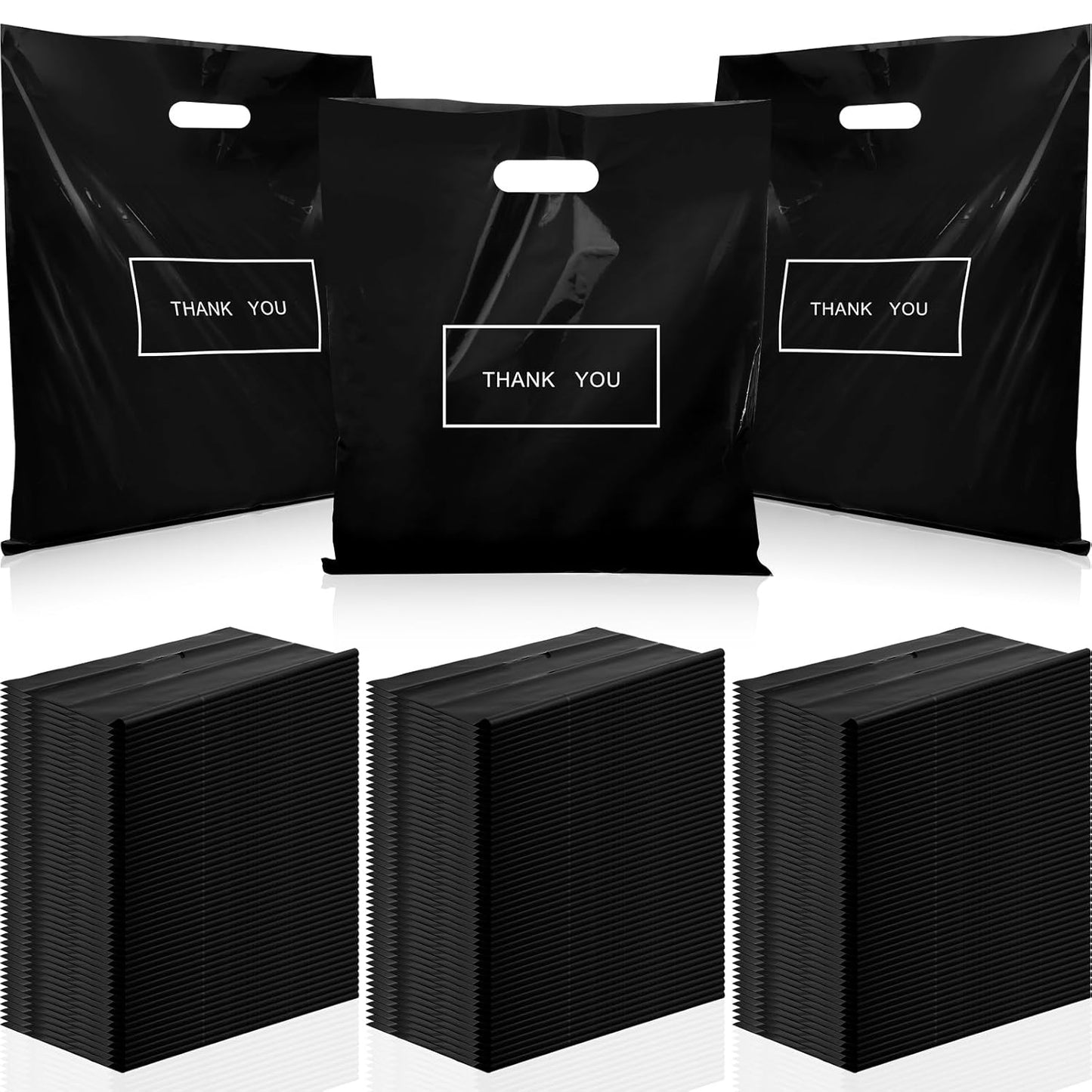 150 Pcs Large Thank You Bags with Handle for Various Occasions