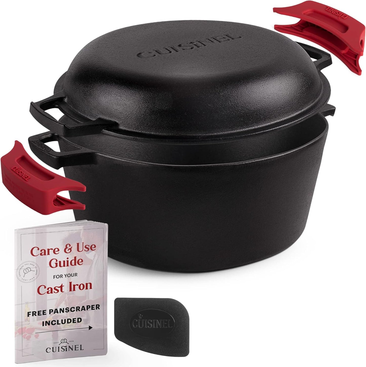 Cuisinel Cast Iron Dutch Oven 7-Quart for Versatile Cooking