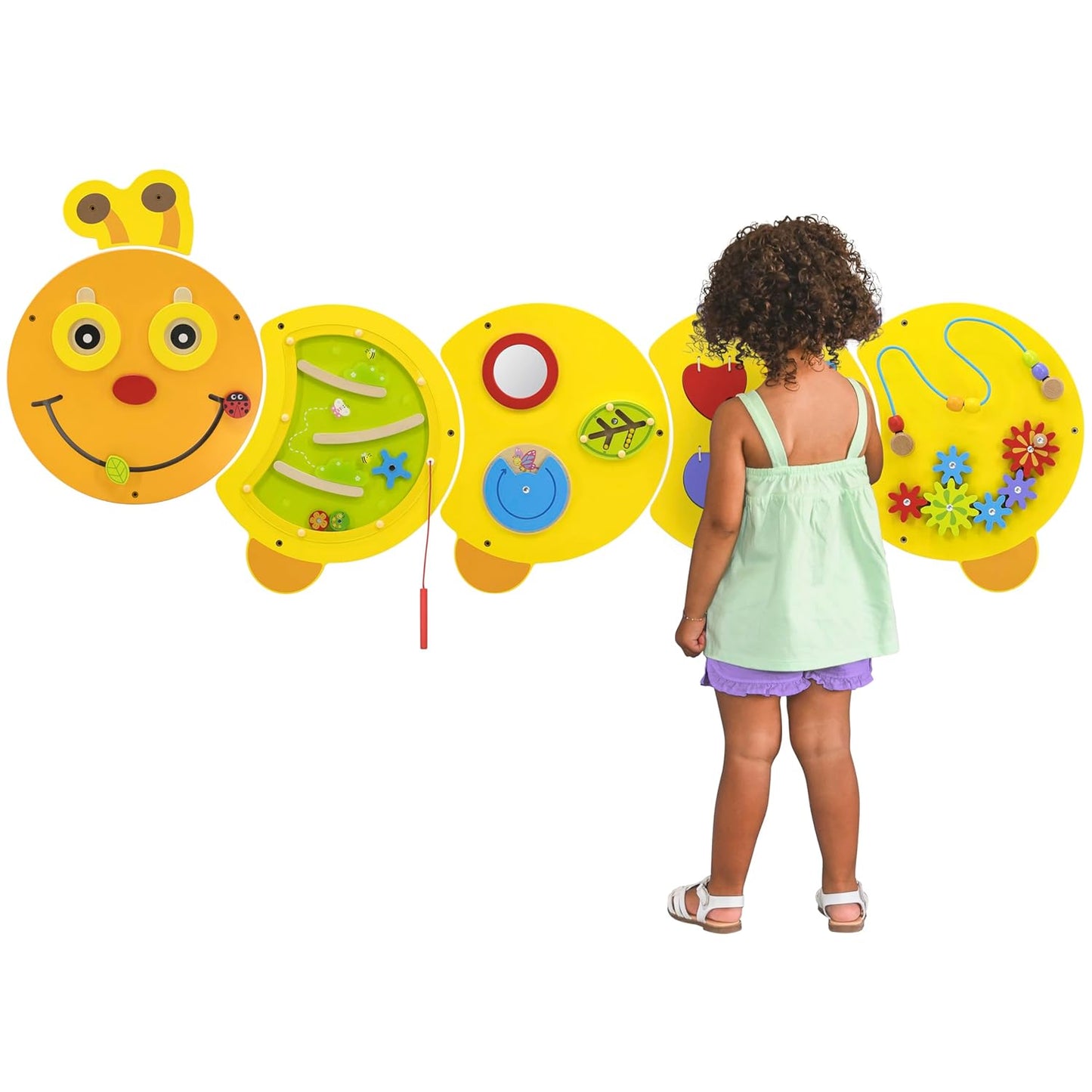 Montessori Sensory Wall Toy | Caterpillar Activity Panel